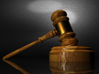 Wooden court gavel