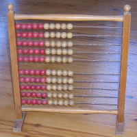 an abacus, a useful representation of real numbers