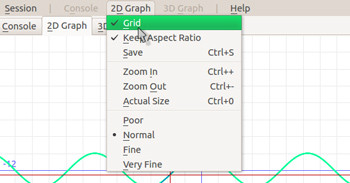 check or uncheck to show or hide grid