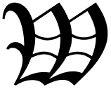 Stylelize big letter W, like the first letter of a chapter in some old books,