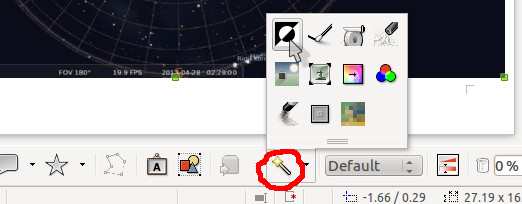 Inverting the colors of Stellarium screenshot in LibreOffice